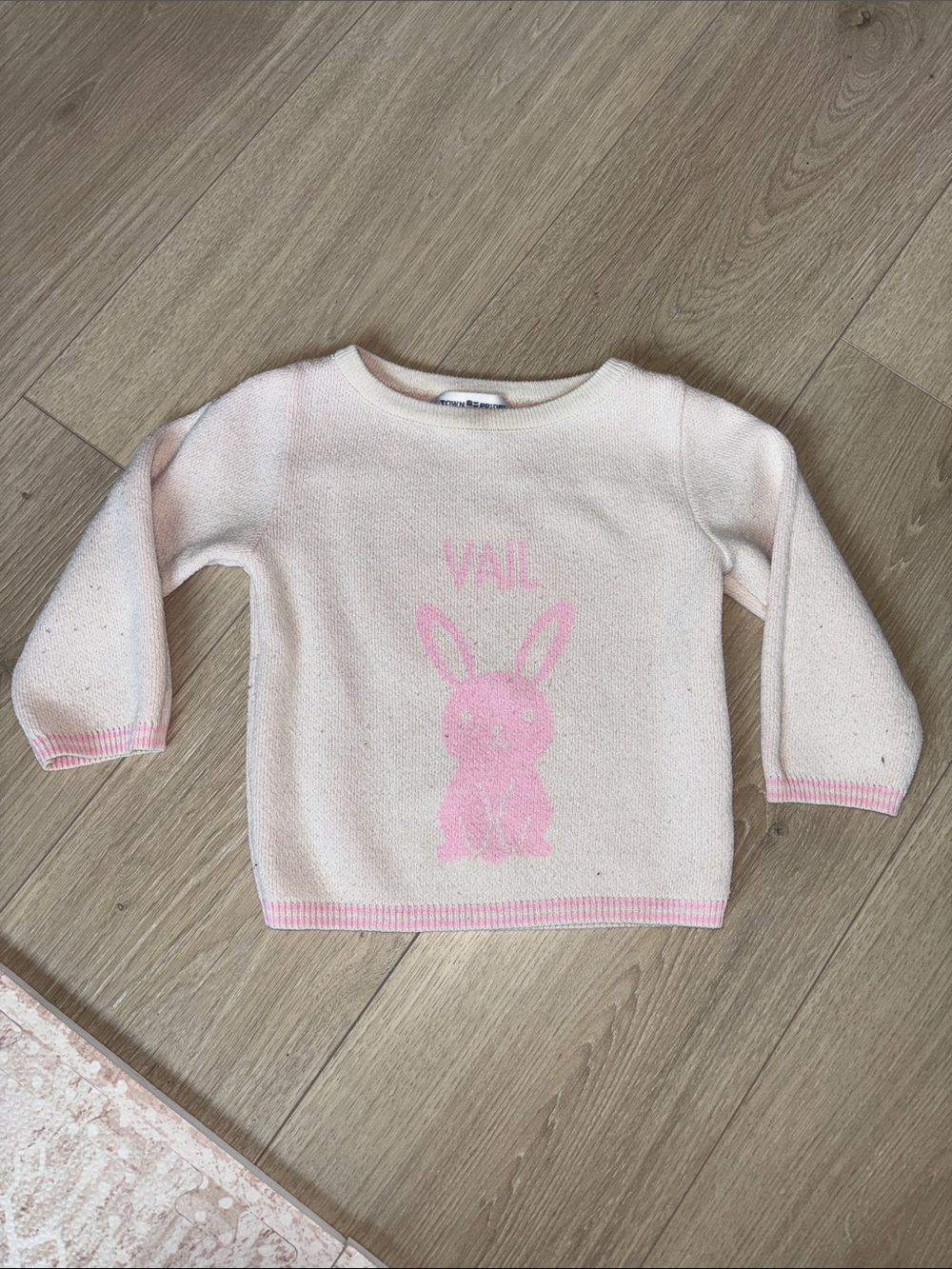 Pink Bunny Knit Sweater - Kids